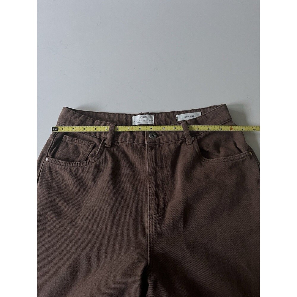 COTTON:ON Womens Mom Jeans Brown High Waisted Casual Size 10 - Picture 7 of 8
